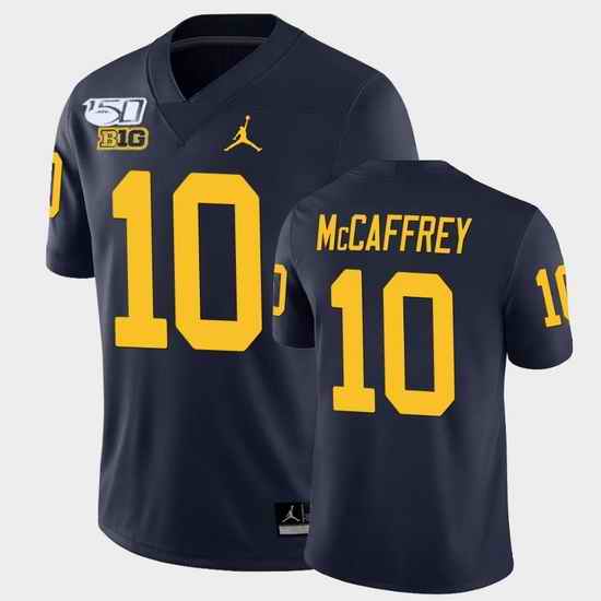 Men Michigan Wolverines Dylan Mccaffrey College Football Navy Alumni Player Game Jersey